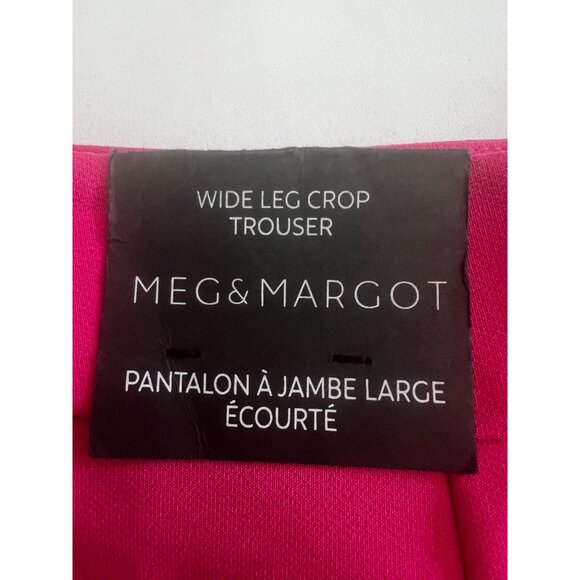 Meg & Margot Colette Cropped Wide-Leg Pink Dress Pants Large - Picture 8 of 16